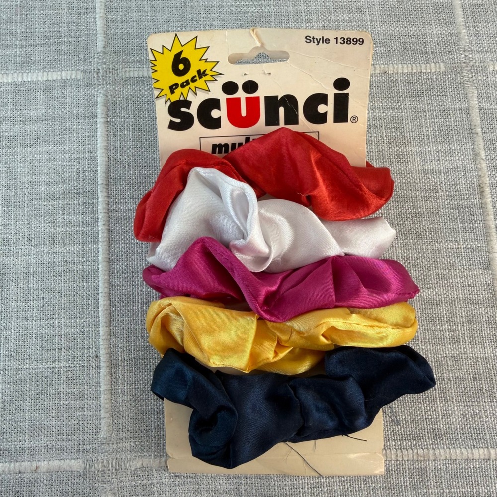 Scunci Satin Scrunchie Vintage 90s Y2K 5 Pack 13899 Scrunchys